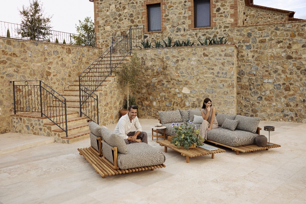 Sticks Platform Canapé d'angle Outdoor Cane-Line 