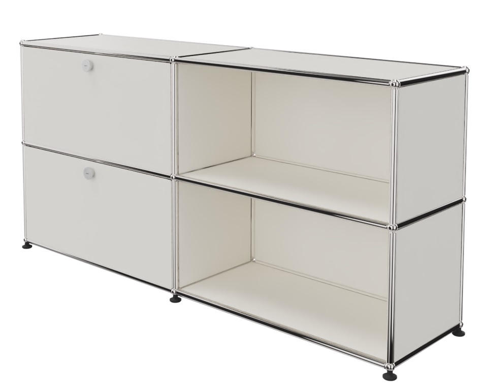 USM Haller Sideboard 2 Ouvert / 2 abattants à gauche Blanc pur - FAST DELIVERY