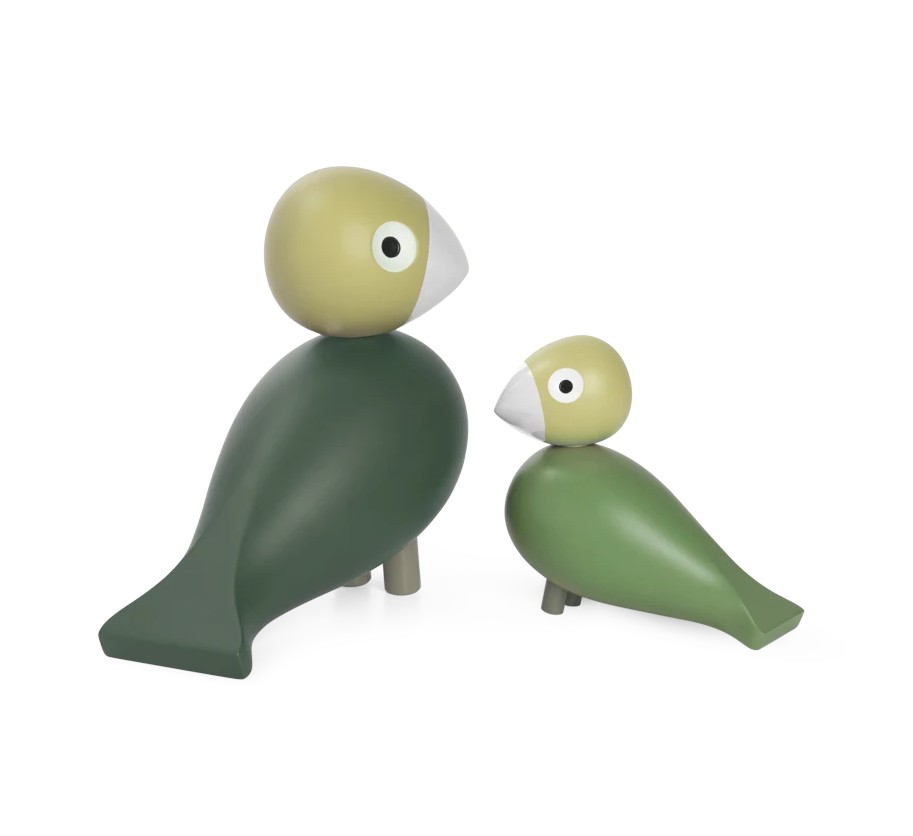 Liv & Lykke Vert Oiseaux chanteur Kay Bojesen