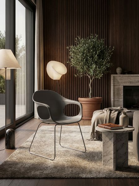 Fauteuil Elephantino piètement à patins Kristalia