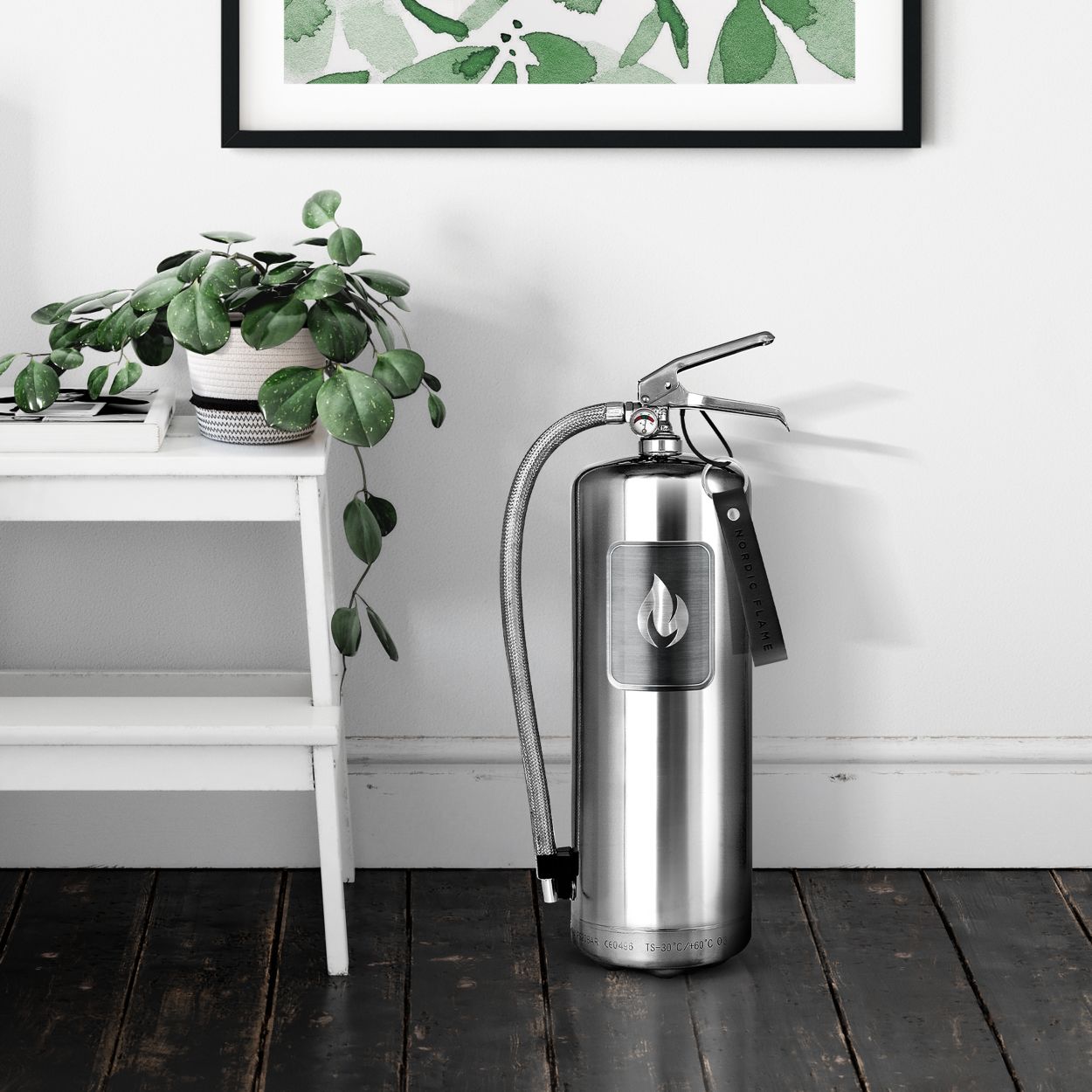 Extincteur Steel Edition 6 kg inox poli Nordic Flame OFFRE SPECIALE
