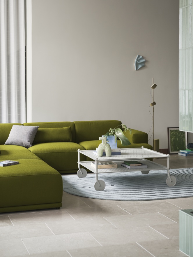 Flow Coffee Table Table basse sur roulettes Intérieur / Extérieur Muuto
