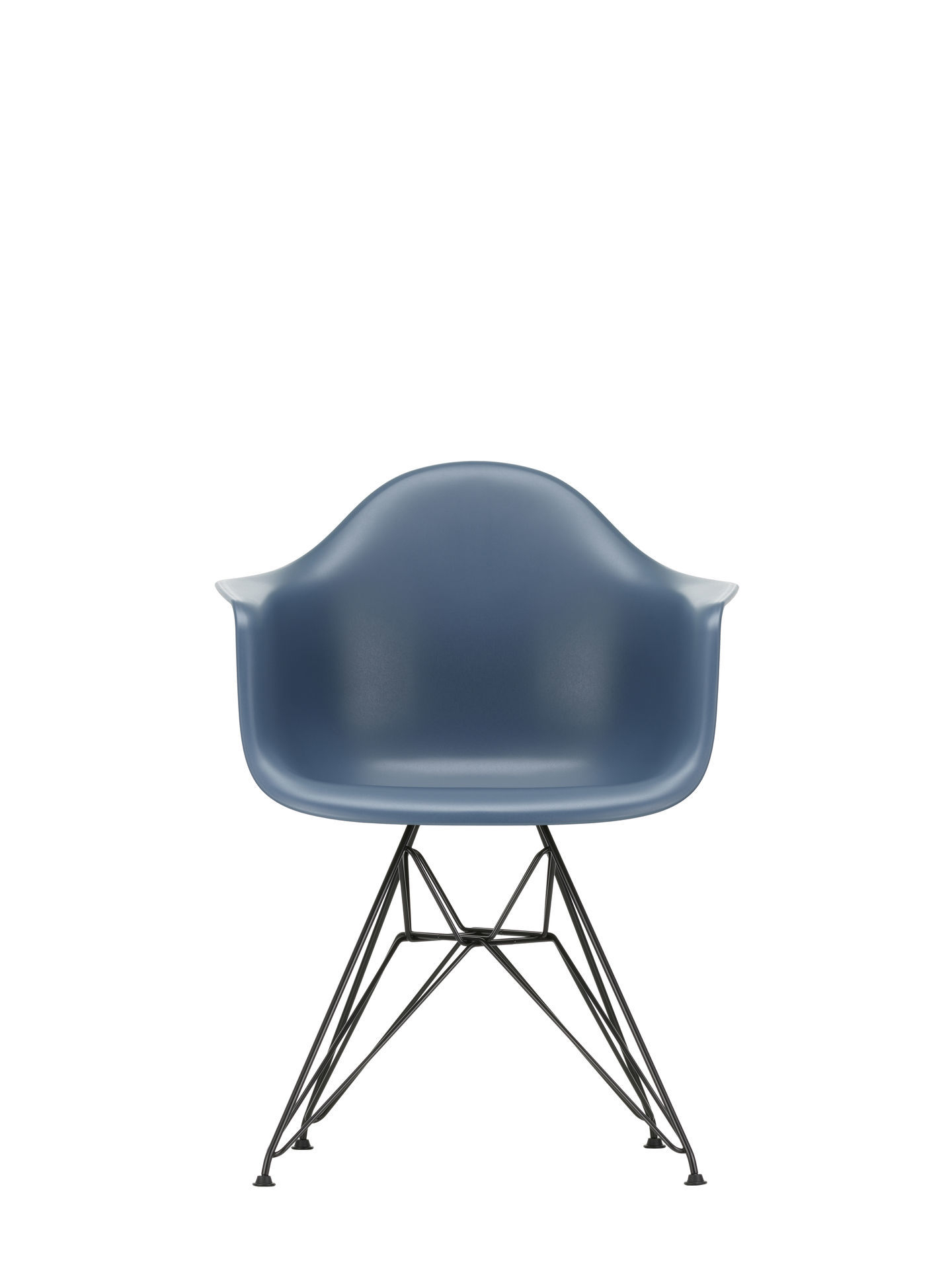 Eames Plastic Arm Chair DAR Chaise Vitra Chromé - Blanc