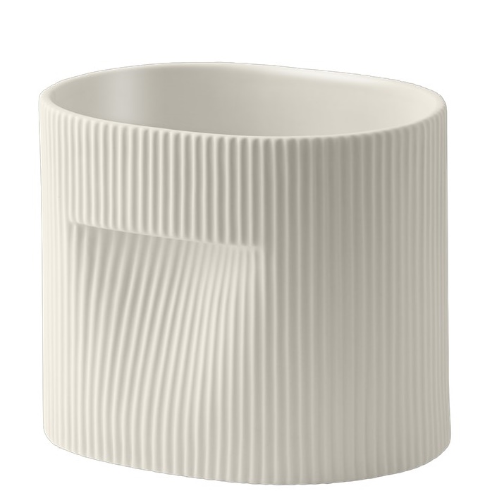 Ridge Planter pot de fleurs Muuto Blanc cassé H 15 cm