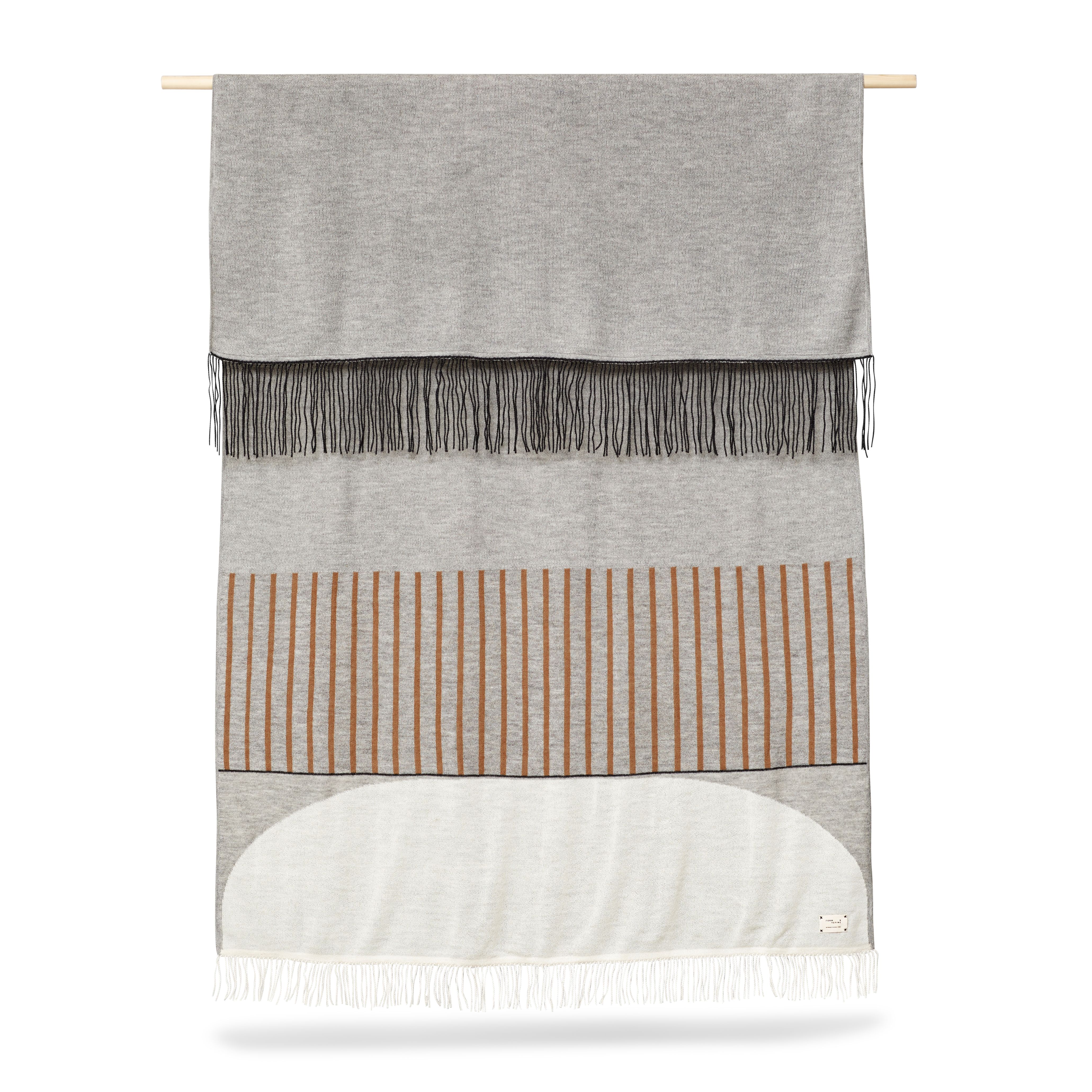 Aymara Plaid 190x130 Pattern Grey Form & Refine OFFRE SPECIALE