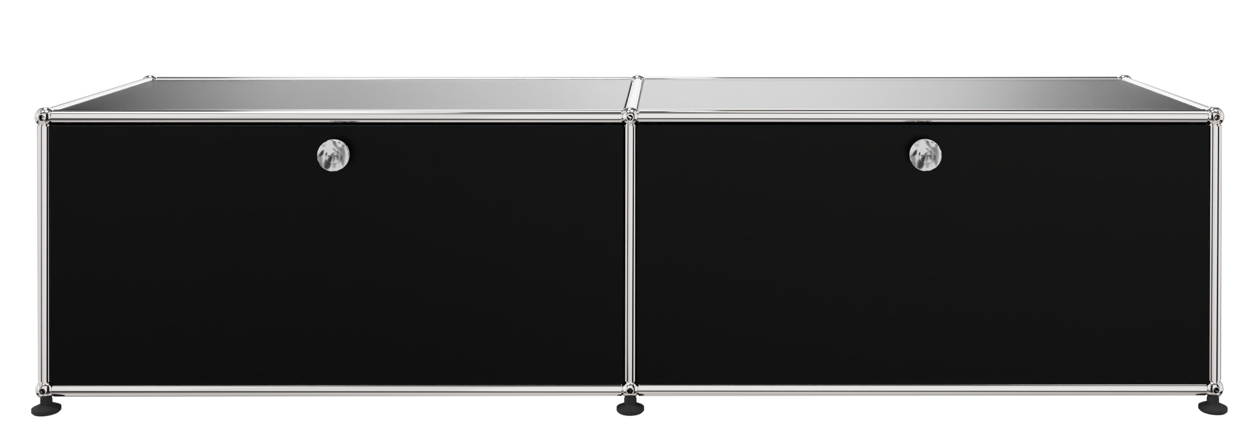 USM Haller Lowboard 2 Volets Noir graphite - FAST DELIVERY