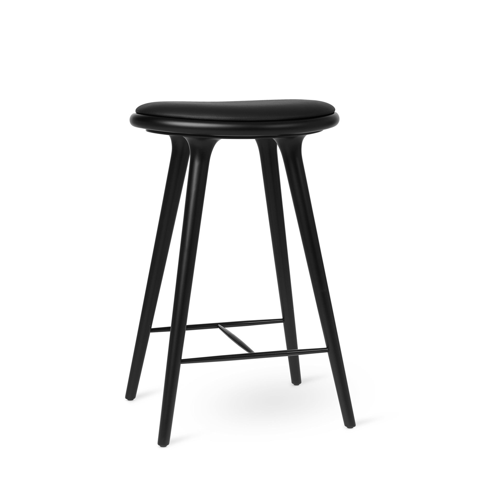 High Stool hêtre teinté noir Mater