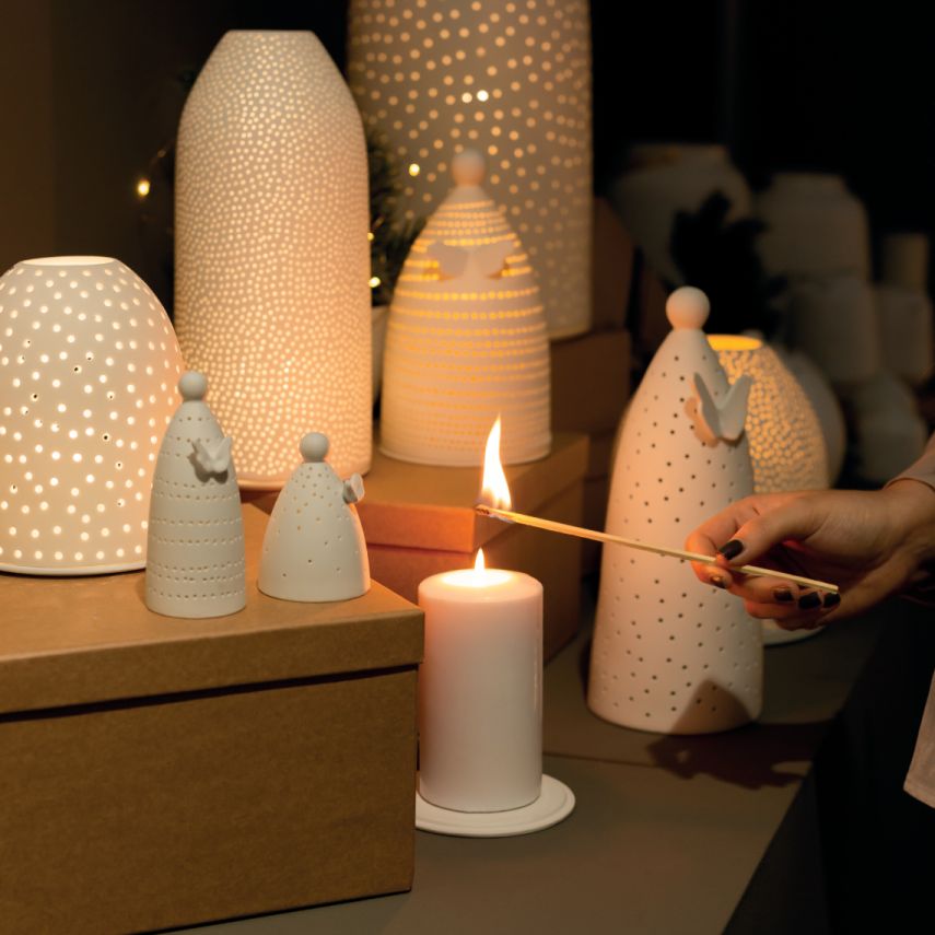 Mini lampe LED en forme d'ange à 2 roues