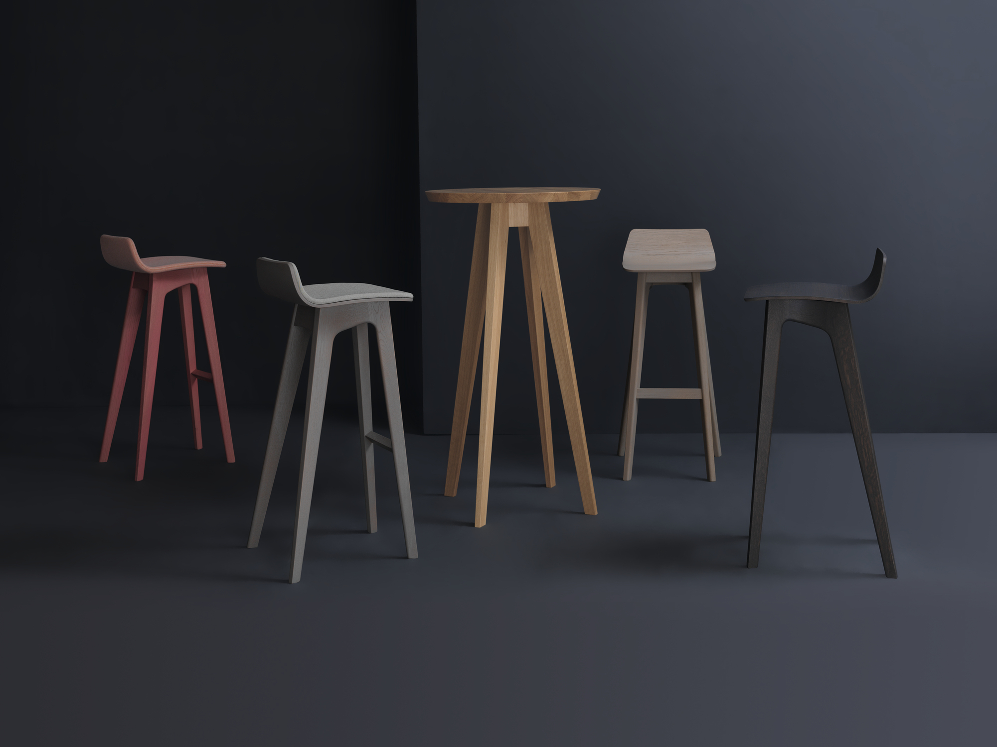 Morph Bar tabouret de bar hauteur du siège 65 chêne Zeitraum