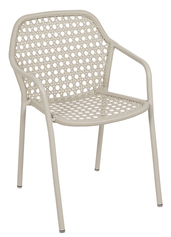 Croisette Bridge Chaise avec accoudoirs Extérieur Fermob