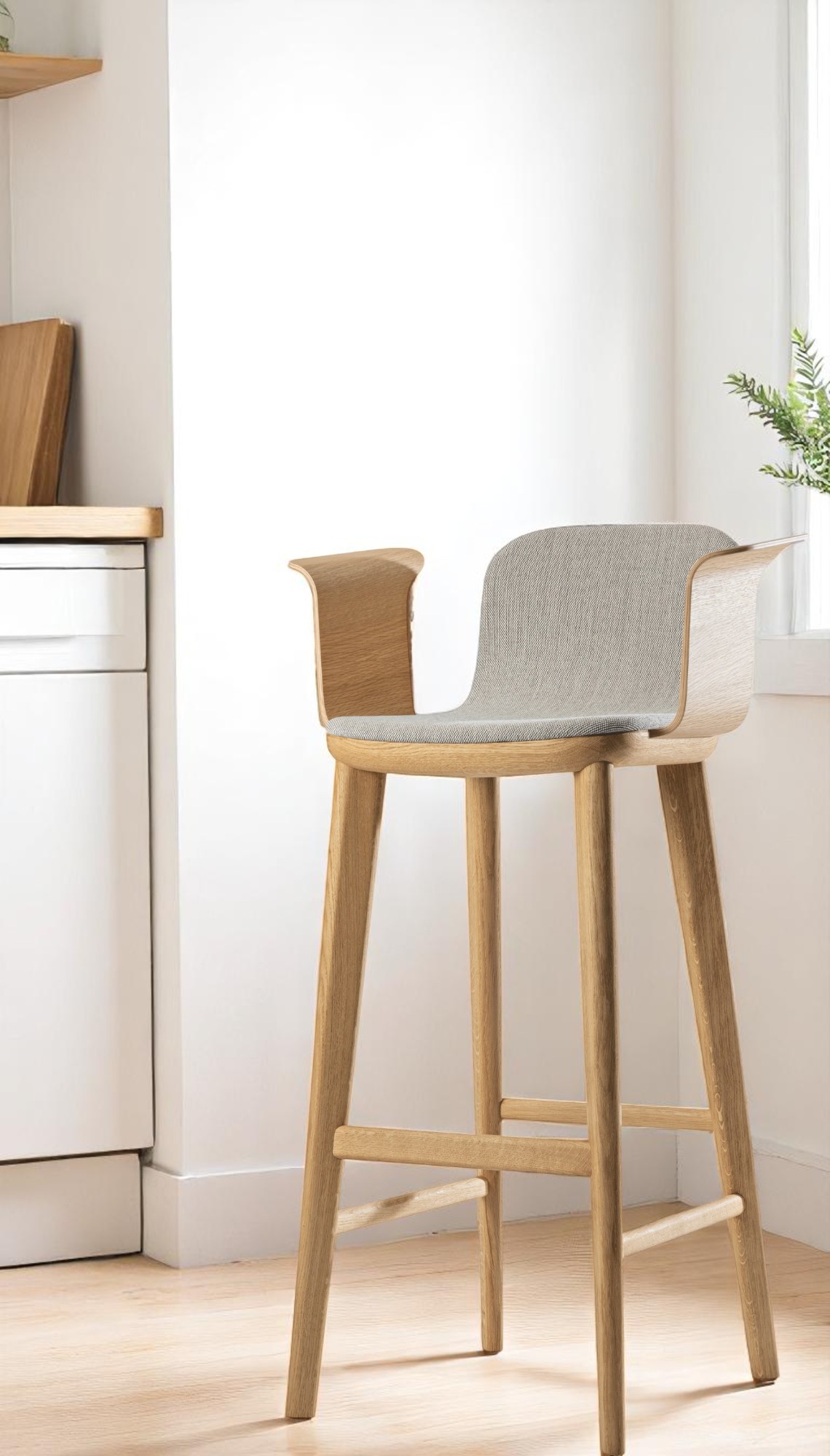 Aeon Comfort Barstool Tabouret de bar avec accoudoirs Entièrement rembourré Zeitraum