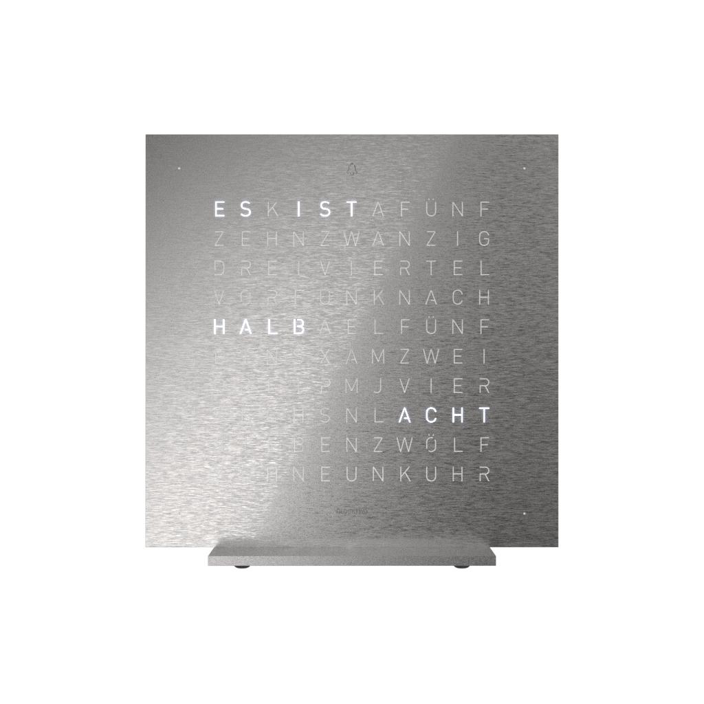  Earth 13.5 Steel Series Horloge de table version / Montre Allemande QLOCKTWO
