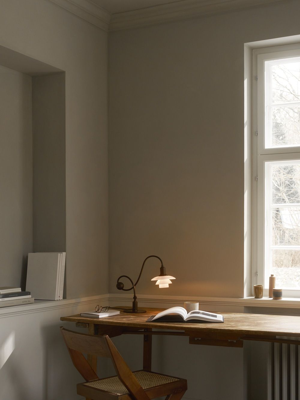 Lampe de table PH 1/1 Piano, couleur Dusty Terracotta, Louis Poulsen