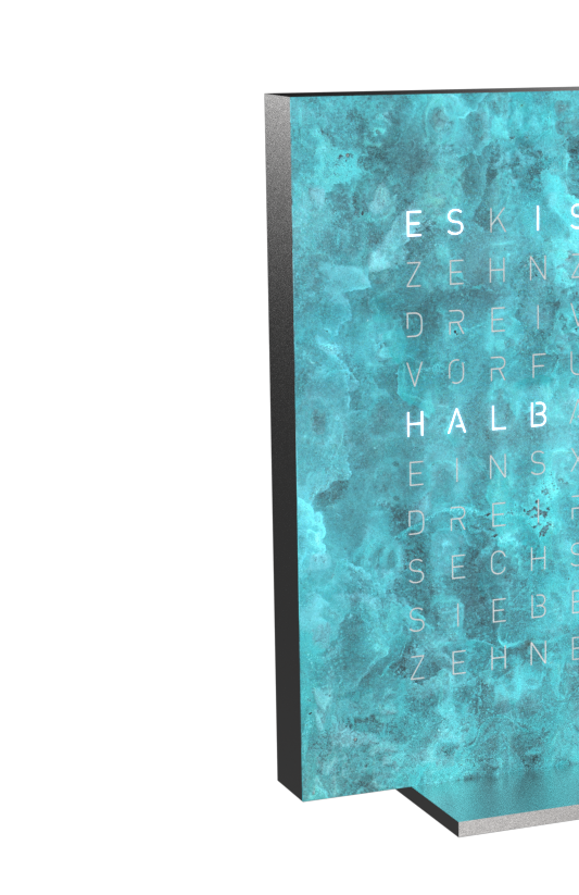 Boîtier pour horloge de table Earth 13.5 Allemande QLOCKTWO