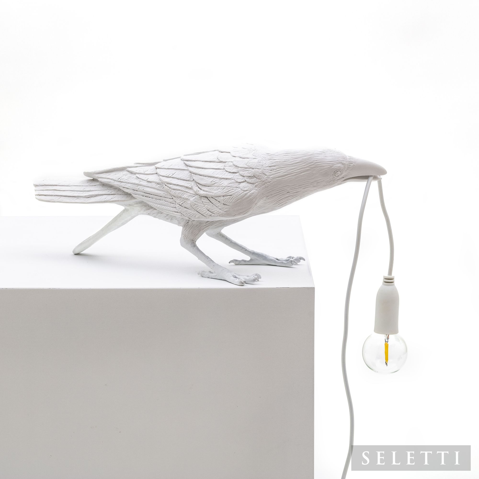 Bird Lamp Playing white Lampe Seletti OFFRE SPECIALE