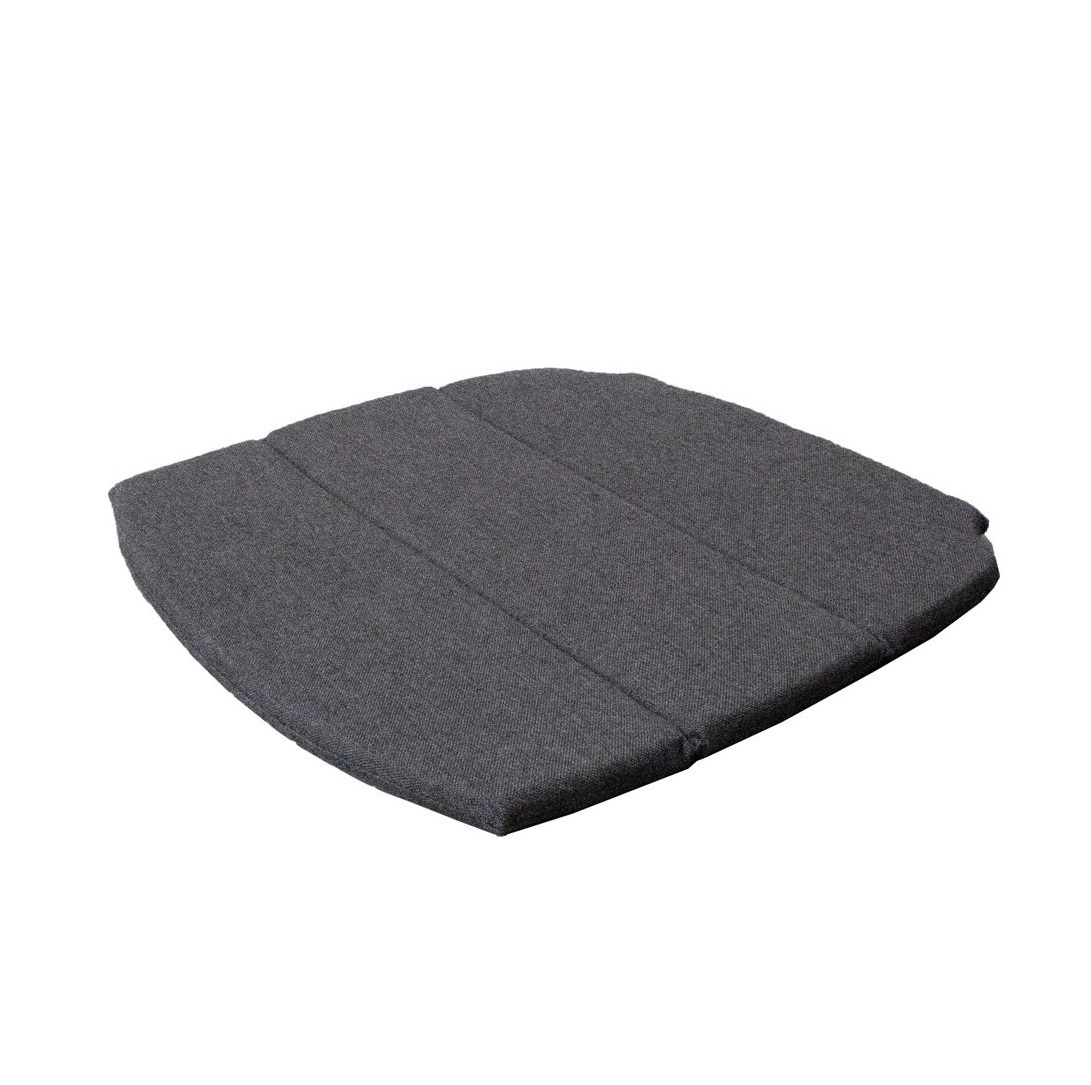 Schwarzes Breeze Kissen von Cane-Line für Outdoor Stuhl mit Vierfußgestell, bequeme Sitzauflage.