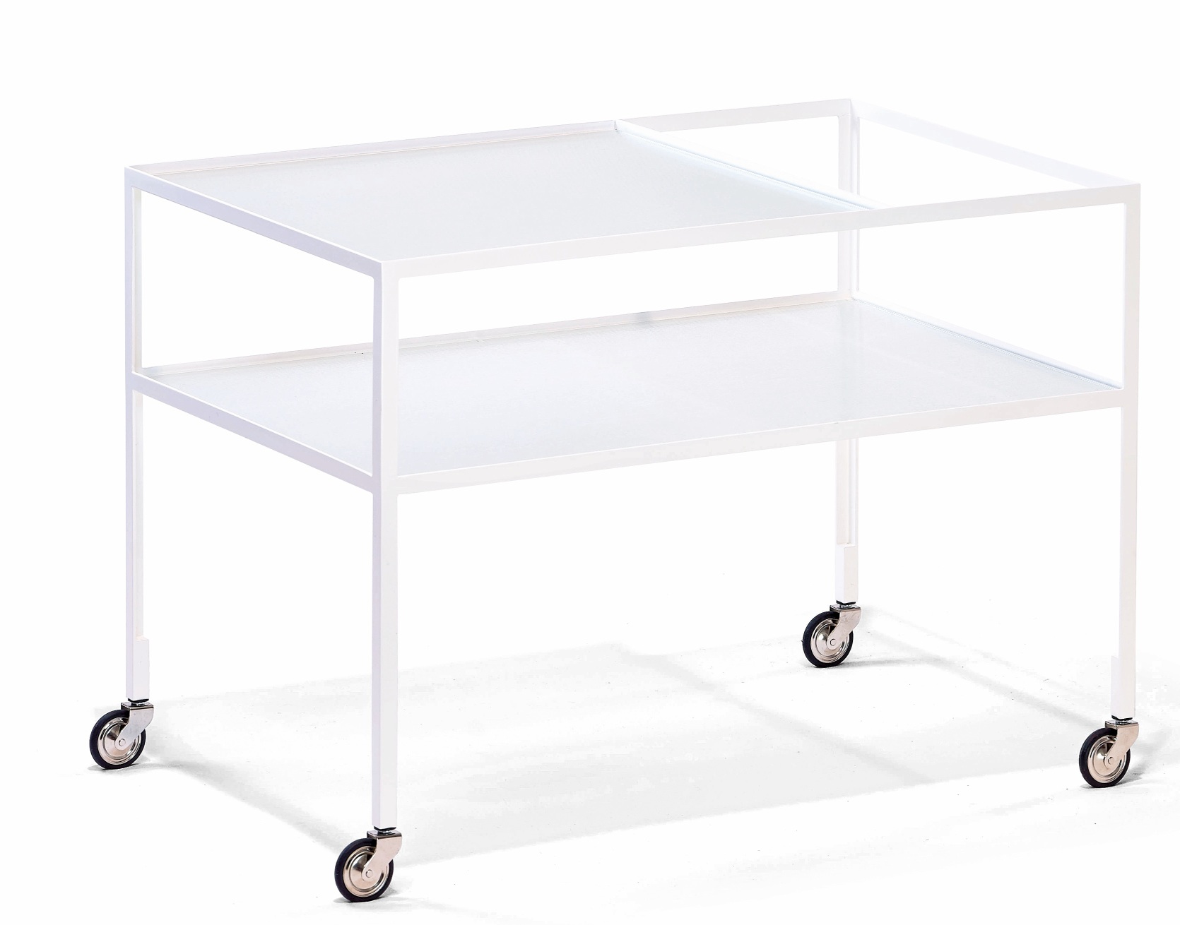 Chariot de bar blanc Richard Lampert