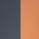 Verre orange et gris