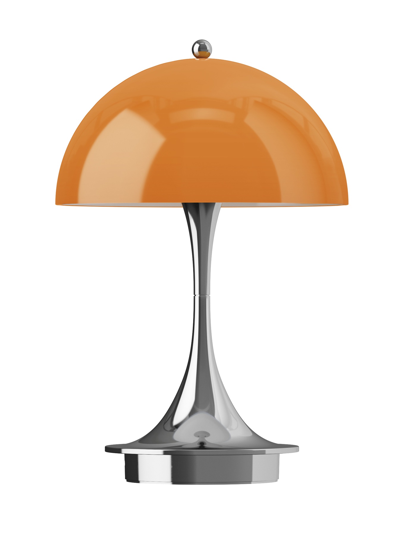 Panthella 160 Portable Lamp Chrome Lampe de table / Lampe à batterie Louis Poulsen Orange