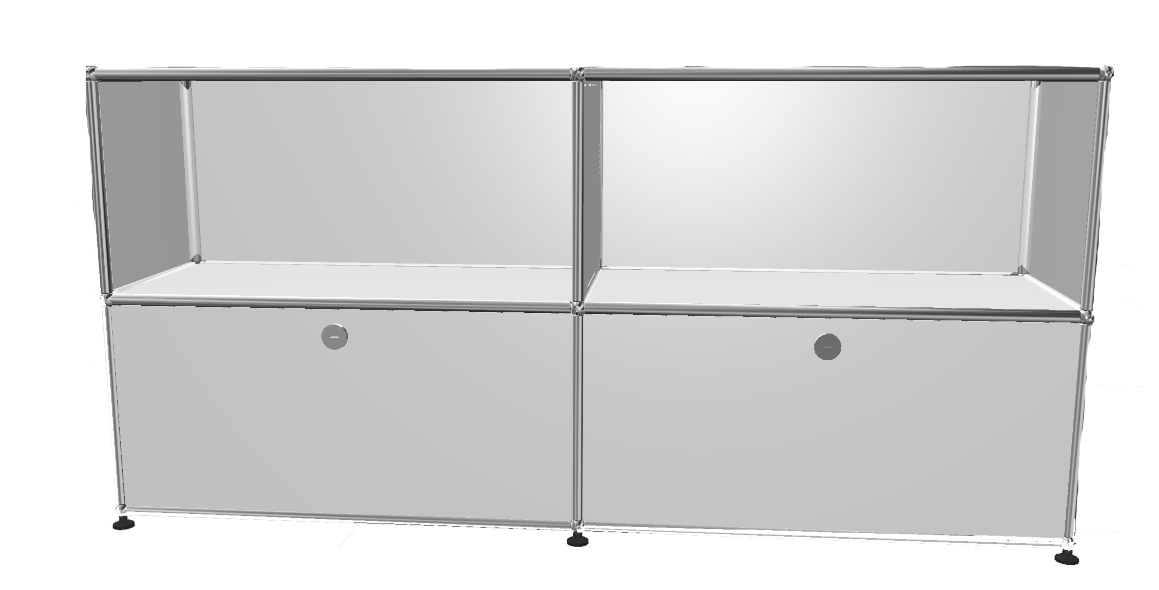 USM Haller Buffet avec 2 Tiroirs Blanc pur - FAST DELIVERY