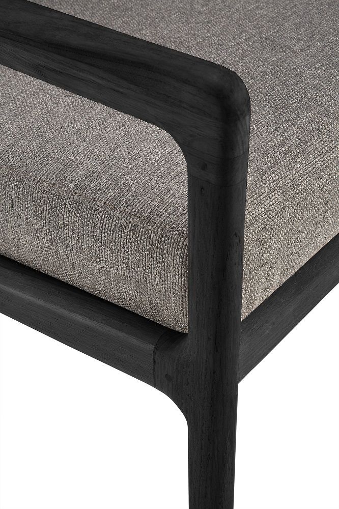 Jack Outdoor Fauteuil lounge teck noir laqué Ethnicraft Moka