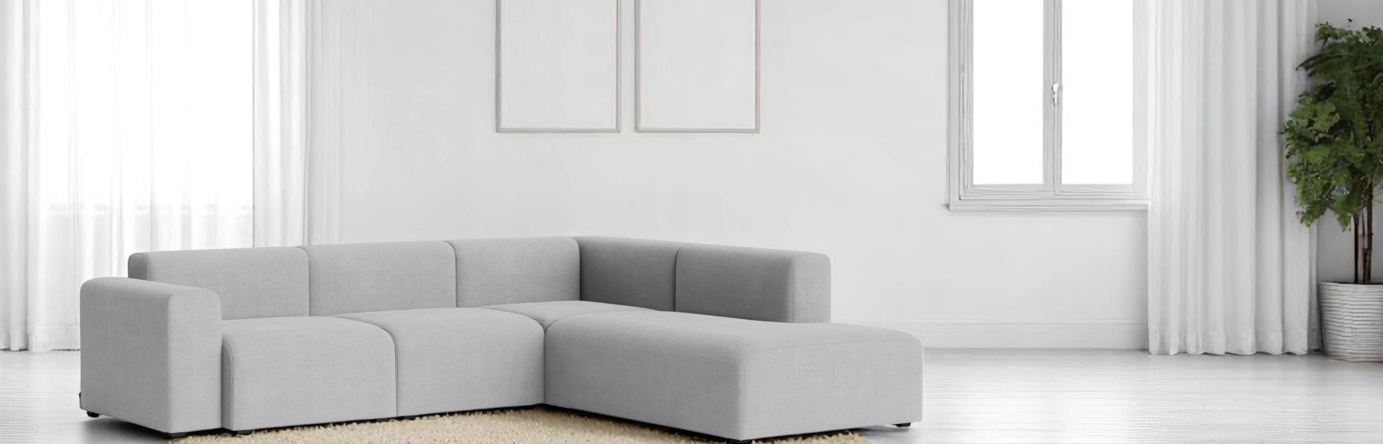 Mags Sofa Corner Combination 2 Low Armrest avec accoudoir à droite Hay