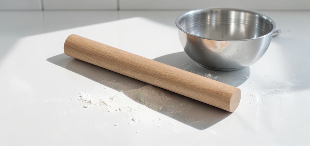 Rouleau à pâtisserie en bois de chêne 50 cm côte à côte