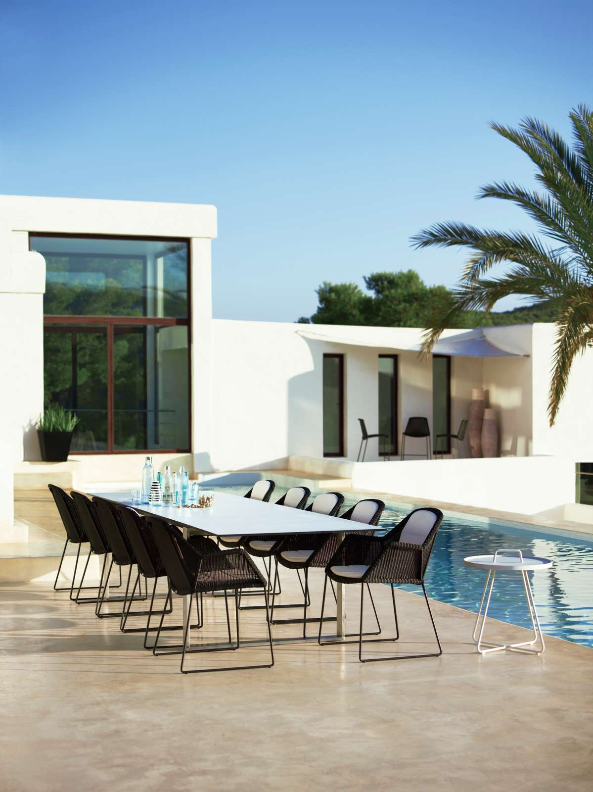 Breeze Ensemble de 2 chaises d'extérieur à cadre antidérapant Cane-Line Taupe