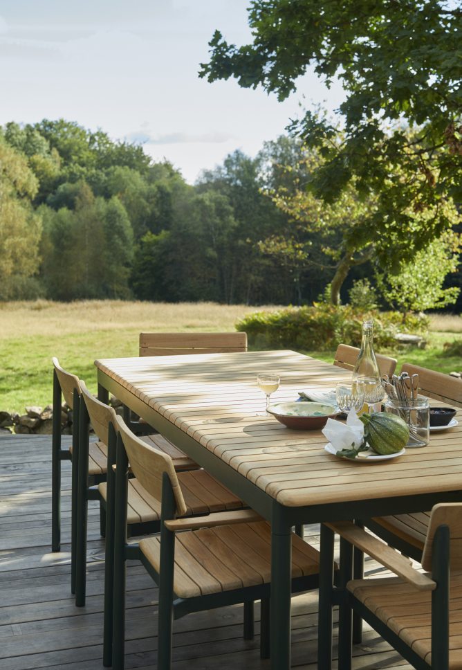 Pelagus Chaise Skagerak by Fritz Hansen Vert chasseur