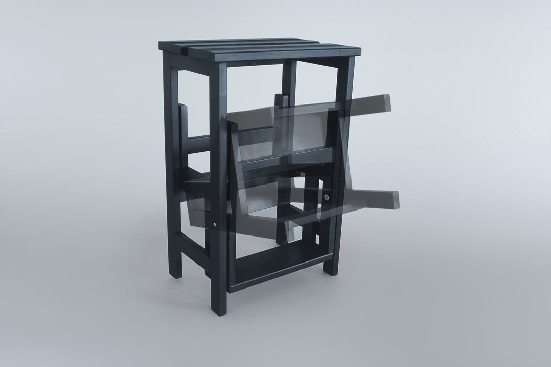 Stool Ladder Beech natural Radius