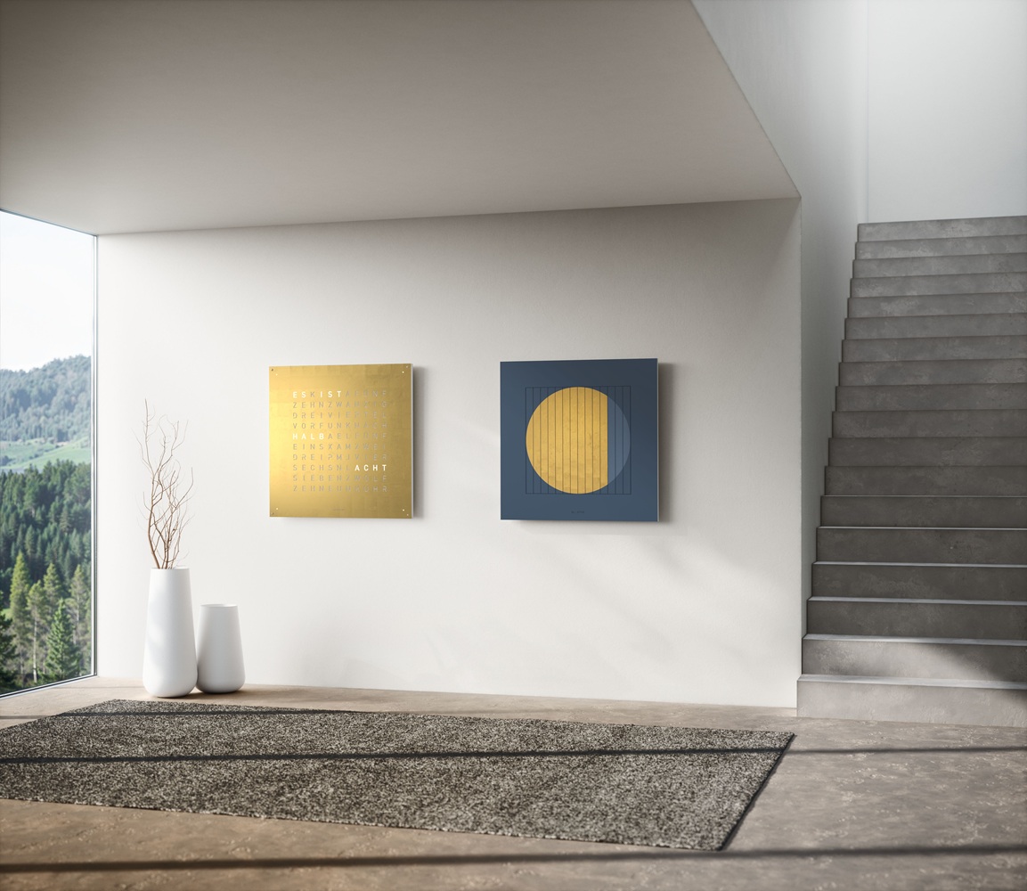 Earth 90 Creator's Edition Horloge murale / Objet temporel Allemande QLOCKTWO