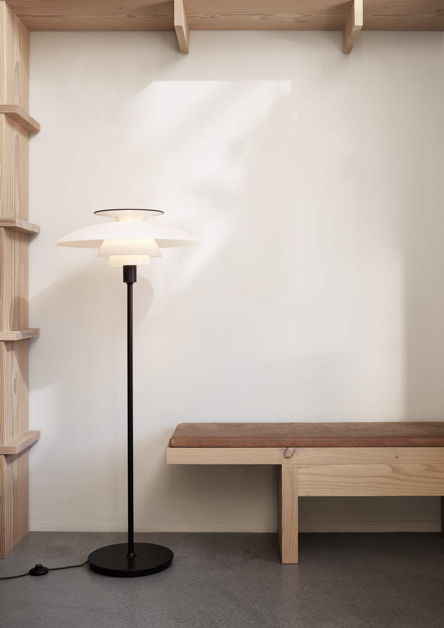 PH 80 Noir ou Blanc Lampadaire Louis Poulsen Blanc