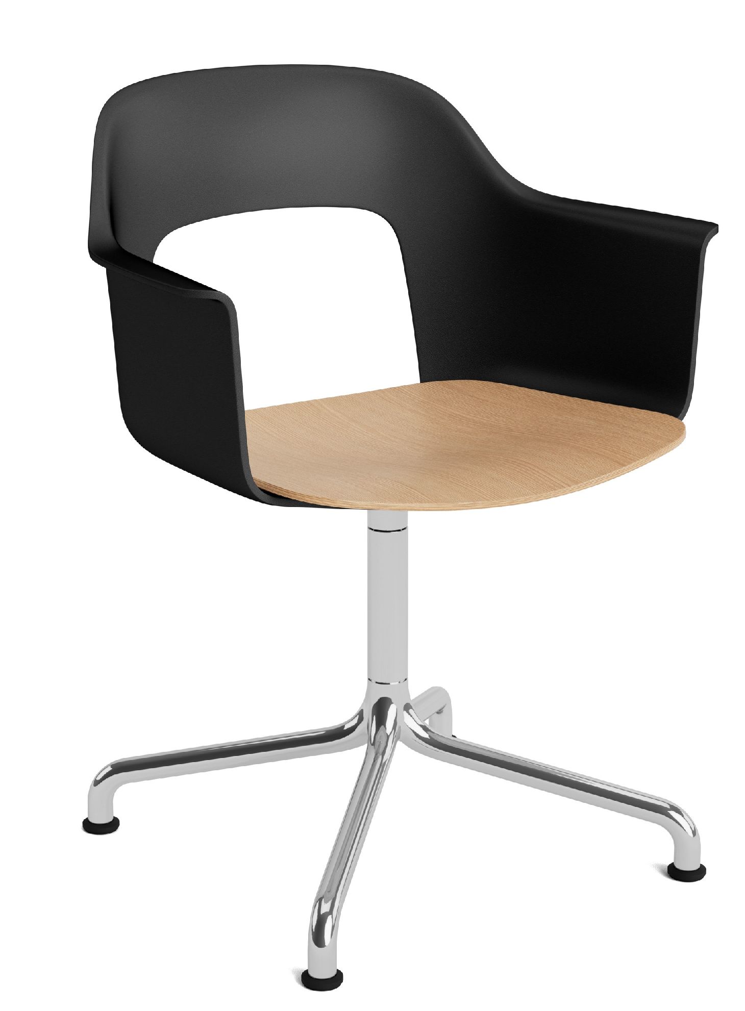 Layout Armchair 252 Fauteuil 4 pieds en étoile Pied pivotant avec base incurvée Hay  