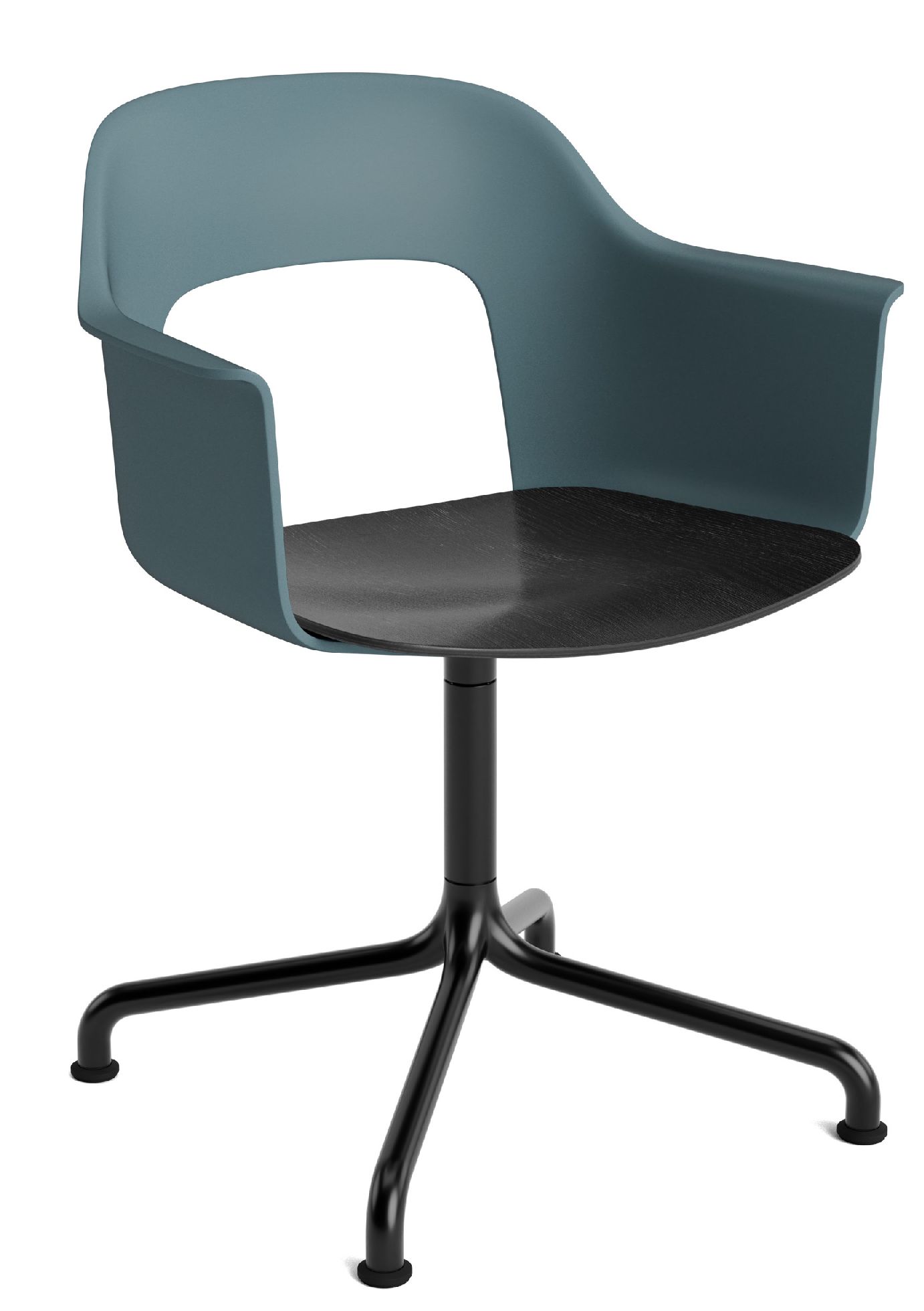 Layout Armchair 252 Fauteuil 4 pieds en étoile Pied pivotant avec base incurvée Hay  