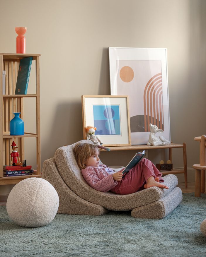 Lune Fauteuil pour enfants Tissu Teddy Wigiwama