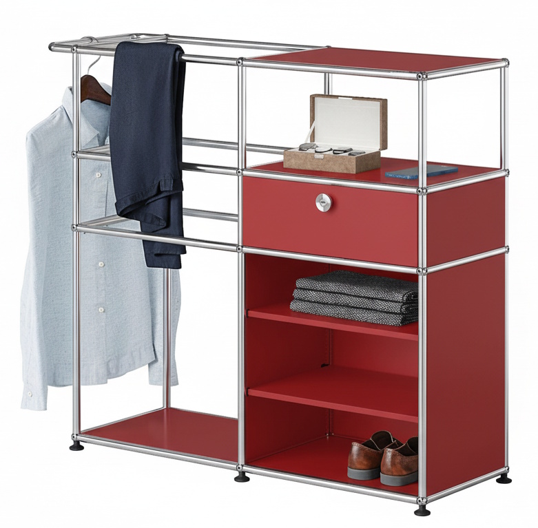 Armoire USM Haller rouge rubis