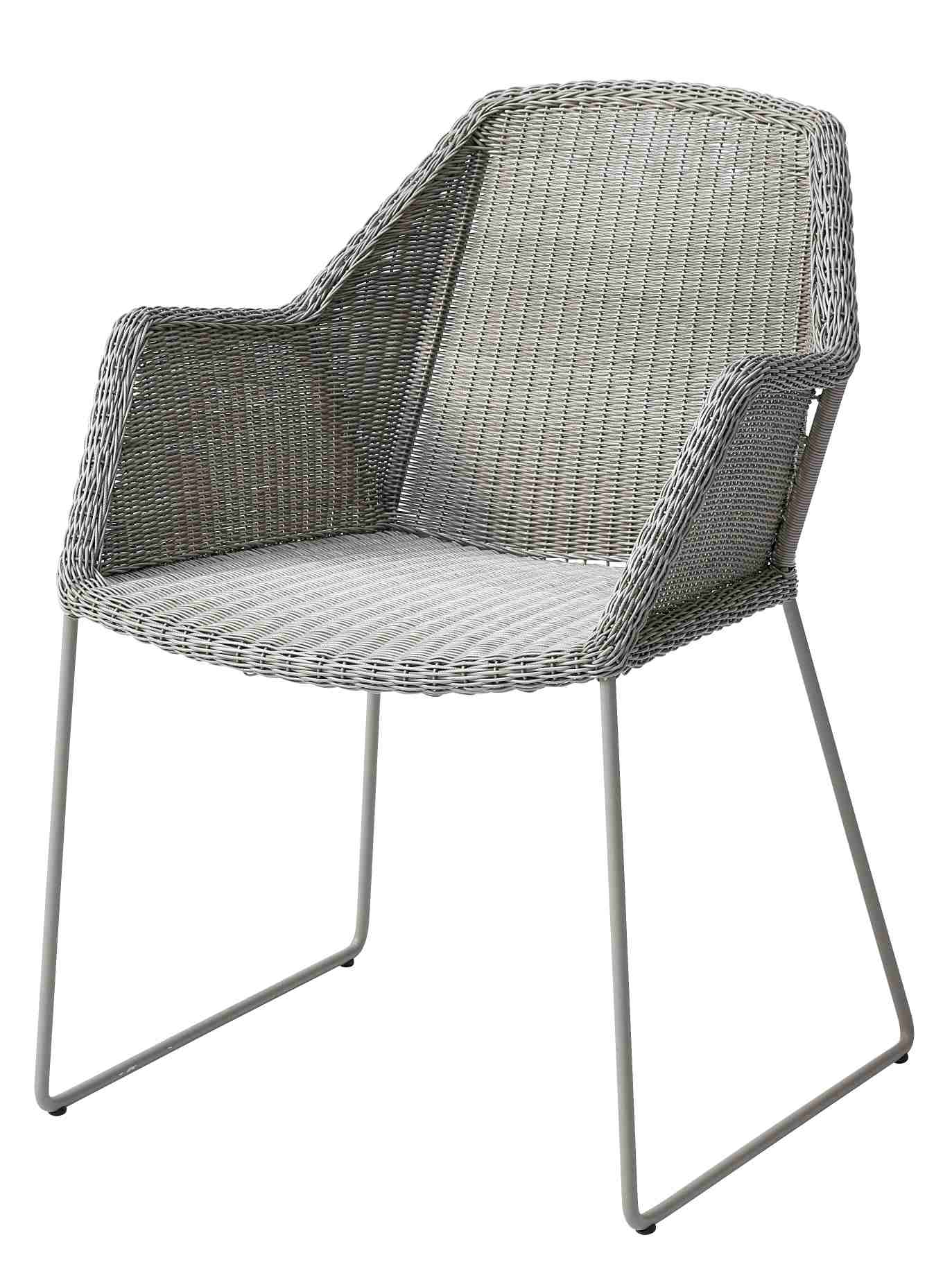 Breeze Ensemble de 2 chaises d'extérieur à cadre antidérapant Cane-Line Taupe
