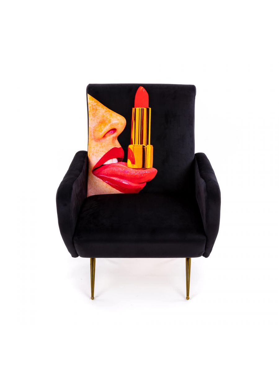 Toiletpaper fauteuil Tongue black Seletti Toiletpaper fauteuil Tongue black Seletti