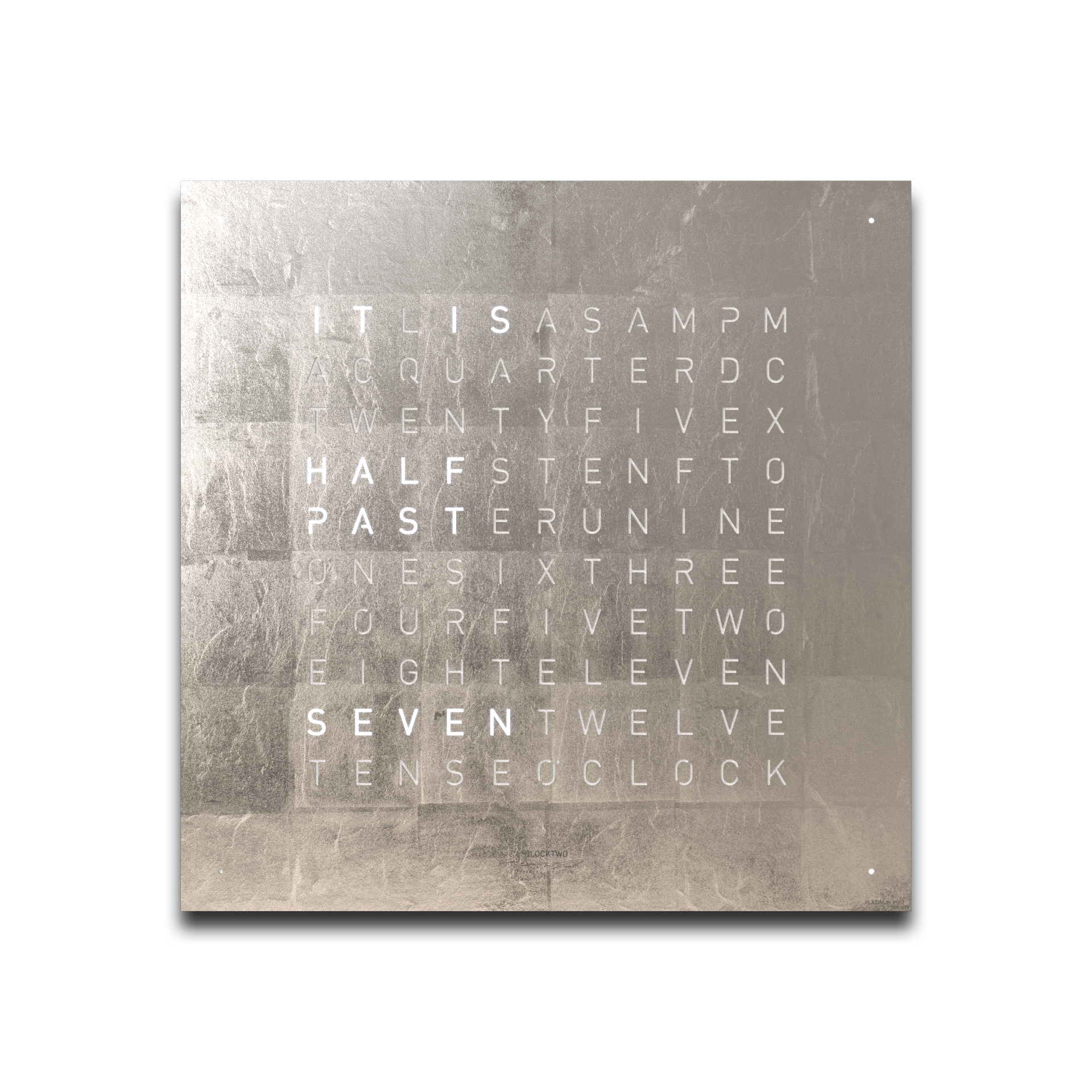 Cache avant pour l'horloge murale Earth 45 Anglais QLOCKTWO