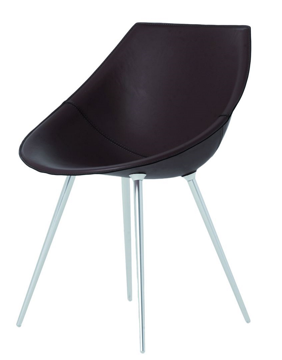 Fauteuil LAGO avec les jambes en cuir Driade