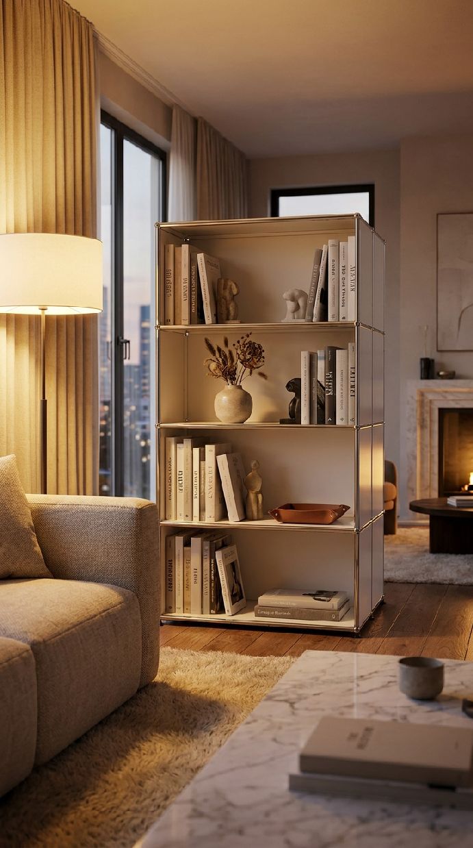 USM Haller Étagère Ouvrir H 144 cm Blanc pur - FAST DELIVERY