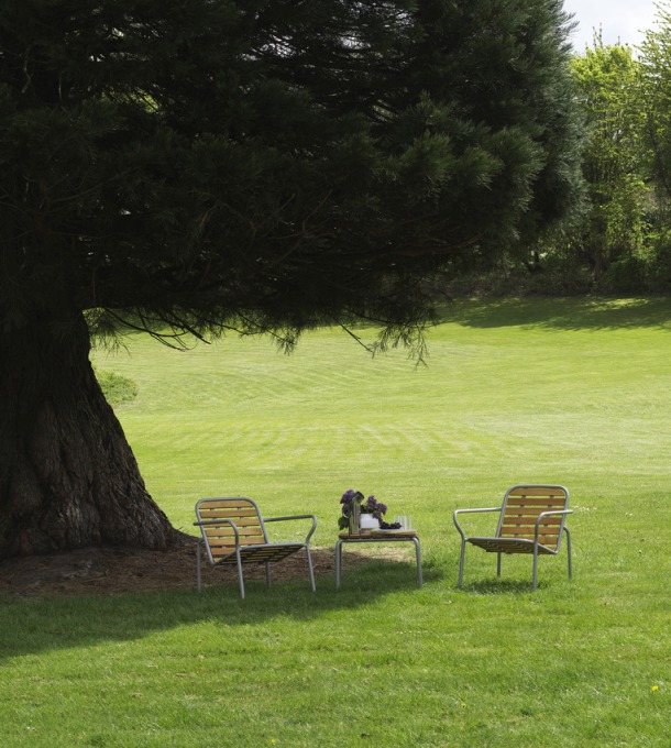 Vig Lounge Chair Wood Fauteuil d'extérieur Normann Copenhagen 