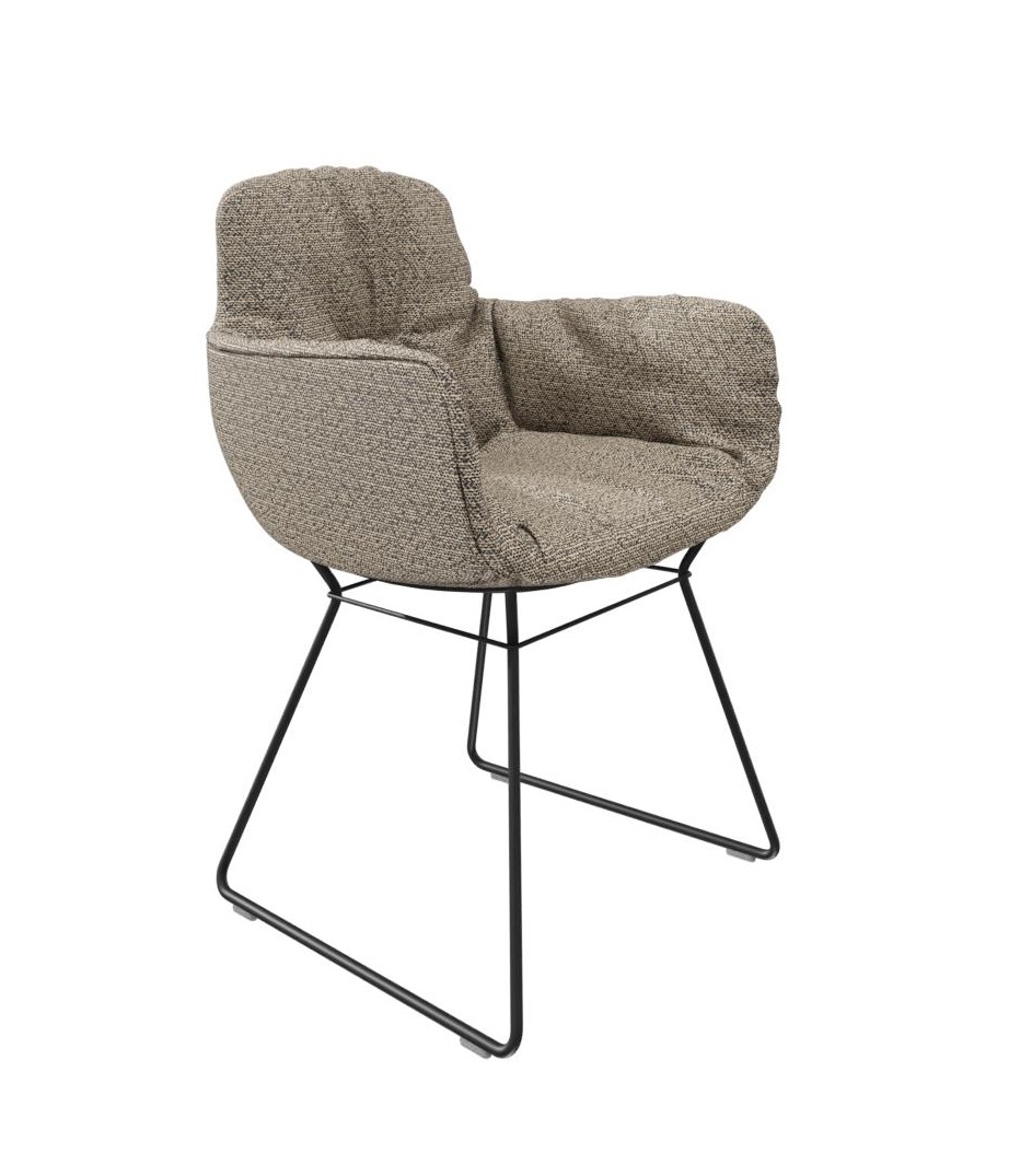 Leya chaise accoudoir haute Tissu Safire Freifrau Manufaktur