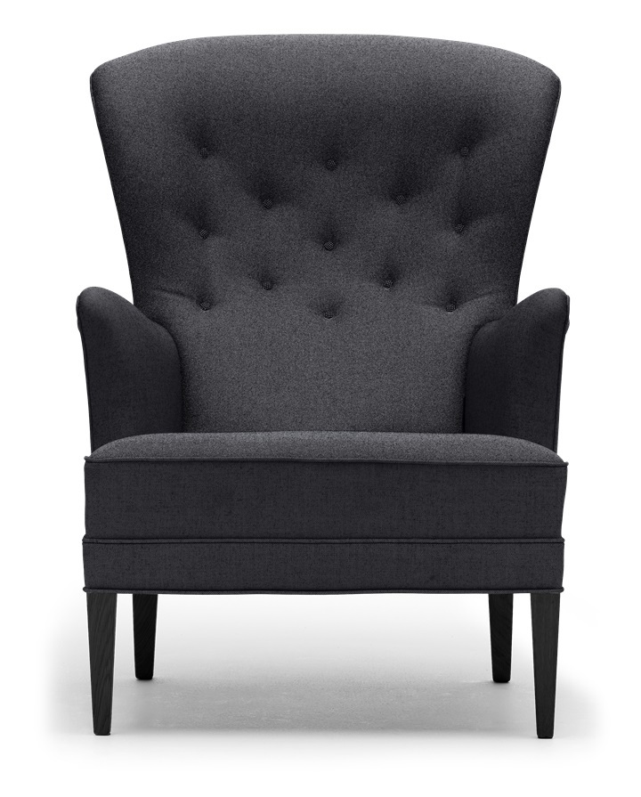 FH419 Heritage Chair Sessel von Carl Hansen & Søn, Eiche schwarz, Fiord 191.