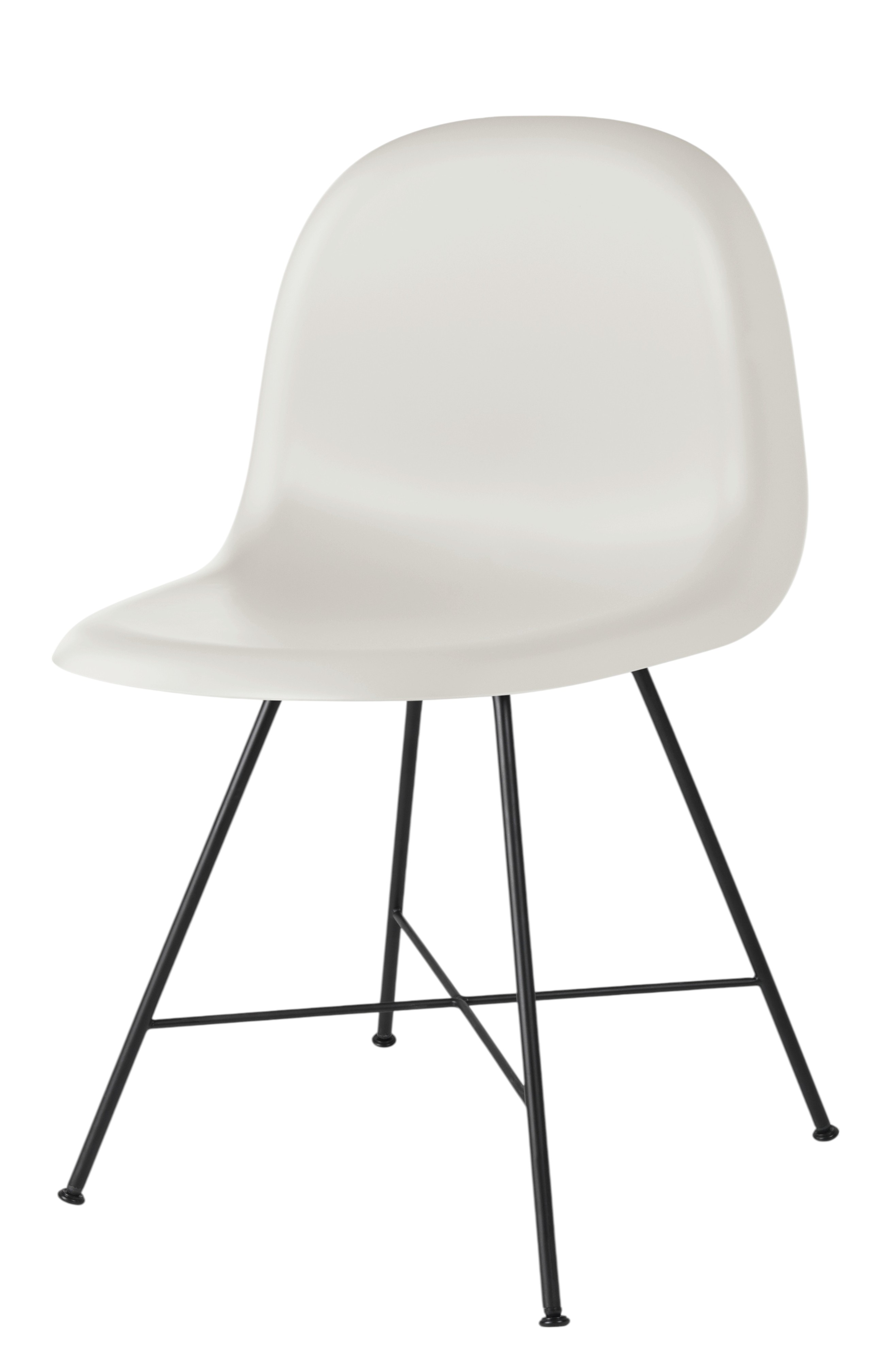 3D Chaise plastique Alabaster White - Patins en feutre Gubi