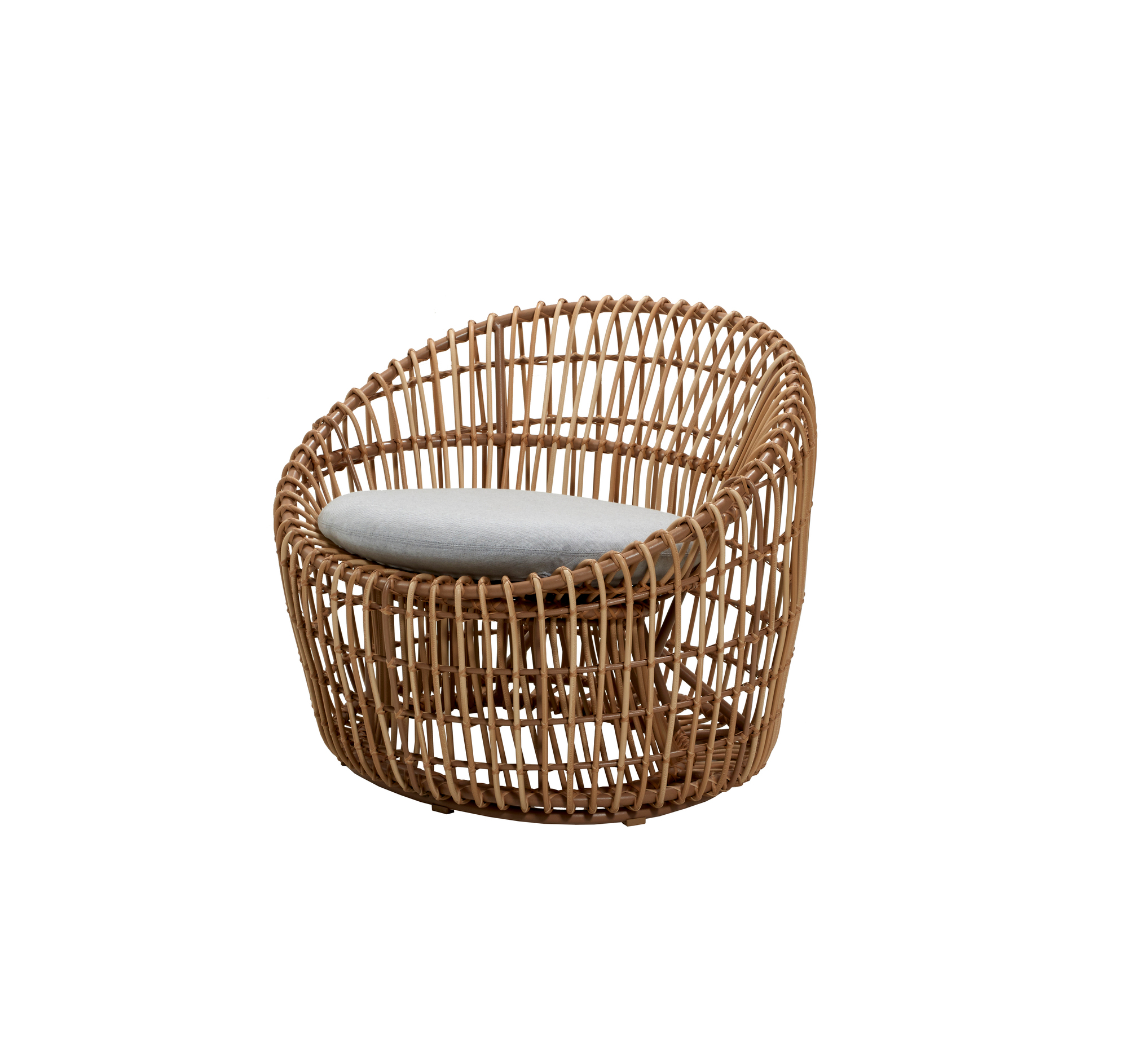 Nest Outdoor Round Fauteuil avec Coussin Cane-Line