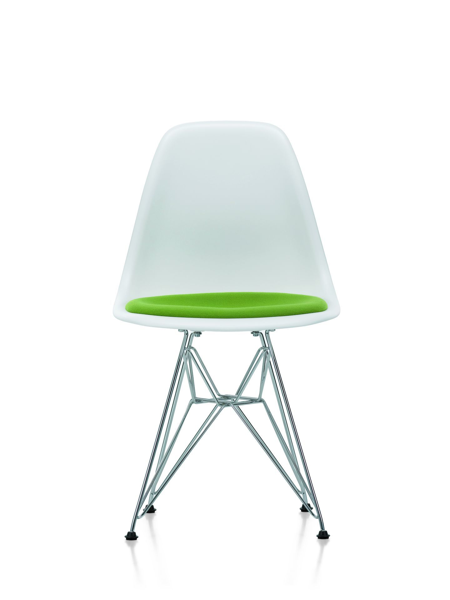 Eames Plastic Side Chair DSR chaise avec coussin d'assise Vitra