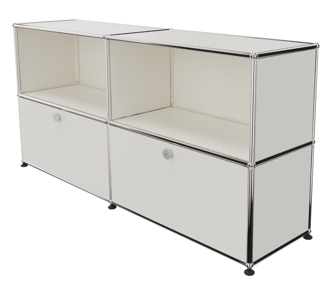 USM Haller Buffet 2 Ouverts / 2 Volets Blanc pur - FAST DELIVERY