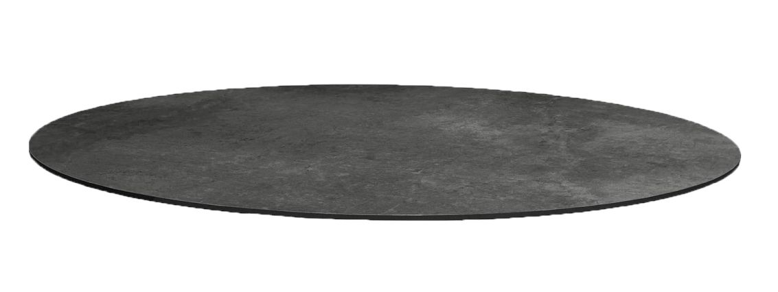 Joy Outdoor Table de salle à manger ronde Pied gris clair / Plateau stratifié compact Cane-Line