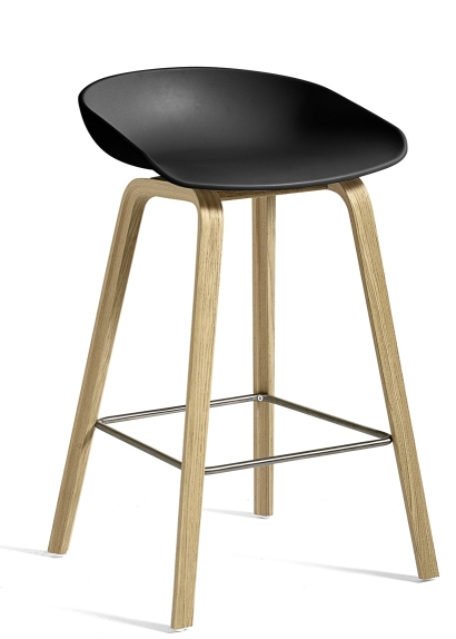 About a Stool AAS32 / AAS 32 Tabouret Faible Hay Black - vernis à base d'eau